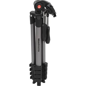 Manfrotto マンフロット カメラ 三脚 MKCOMPACTADV-BK Compact Advanced Tripod with 3-Way Head (Black) Manfrotto MKCOMPACTADV-BK Compact Advanced 65